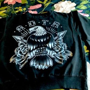 Y2K A Day To Remember Logo Band Tour Black Crewneck Adult Size Small sweatshirt